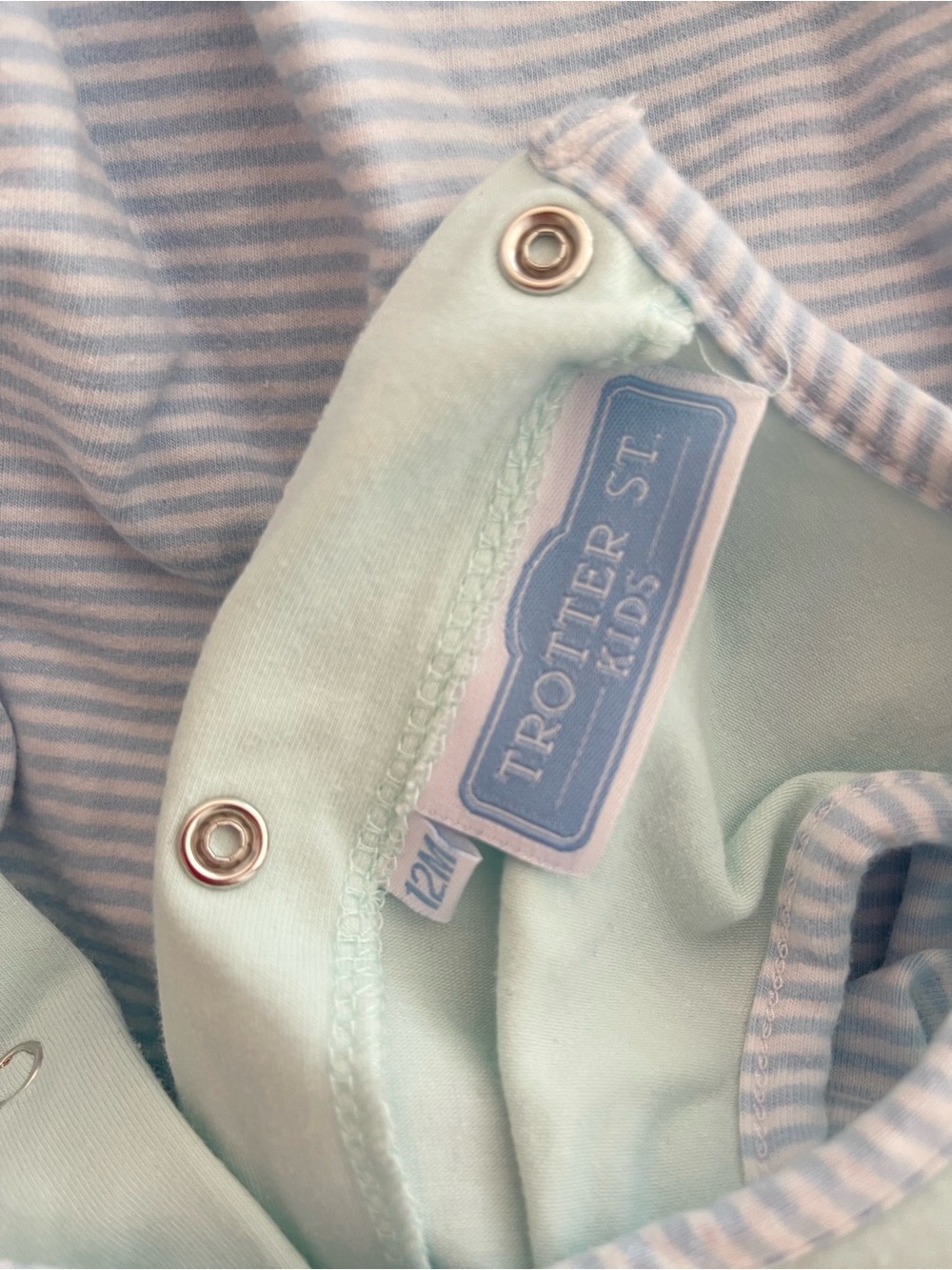 TROTTER ST KIDS EUC Boys Pastel Colorblock Summer Bubble Romper - Picture 4 of 4